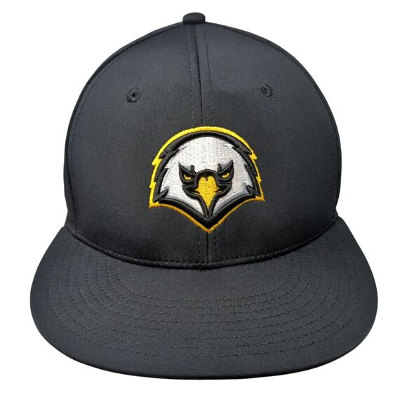 Golden Eagle Soar Fitted Hat Black Medium Embroidered 6 Panel The Game - Picture 1 of 8